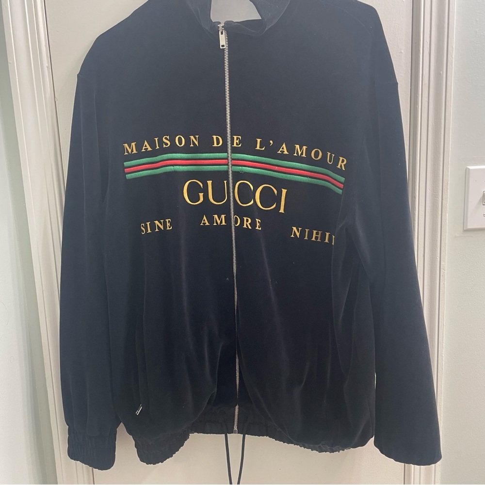 Gucci Maison de L’Amour zipped chenille jacket